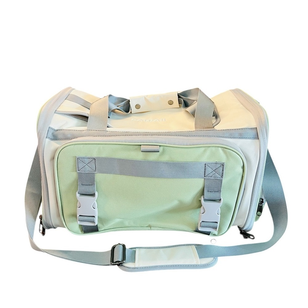 Pawaii Pet Travel Carrier Bag for Cats And Small Animals - Light Green & Gray
